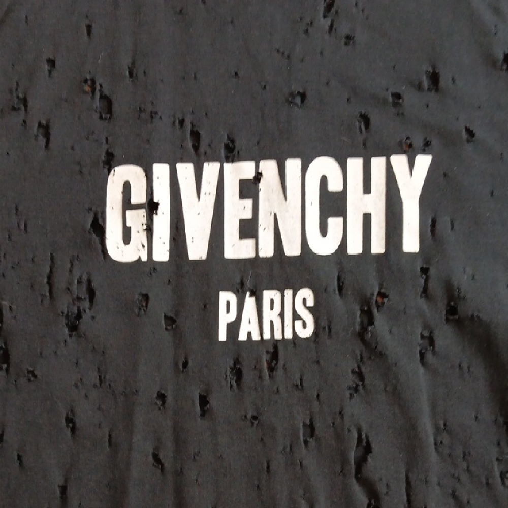 Givenchy Black Distressed Cotton Short Sleeve Tee Unisex XS EUC - Picture 4 of 6